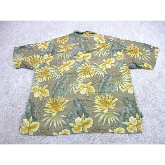 Tommy Bahama Shirt Men XL Floral Silk Graphic Print Hawaiian Camp Button Up - Picture 6 of 10